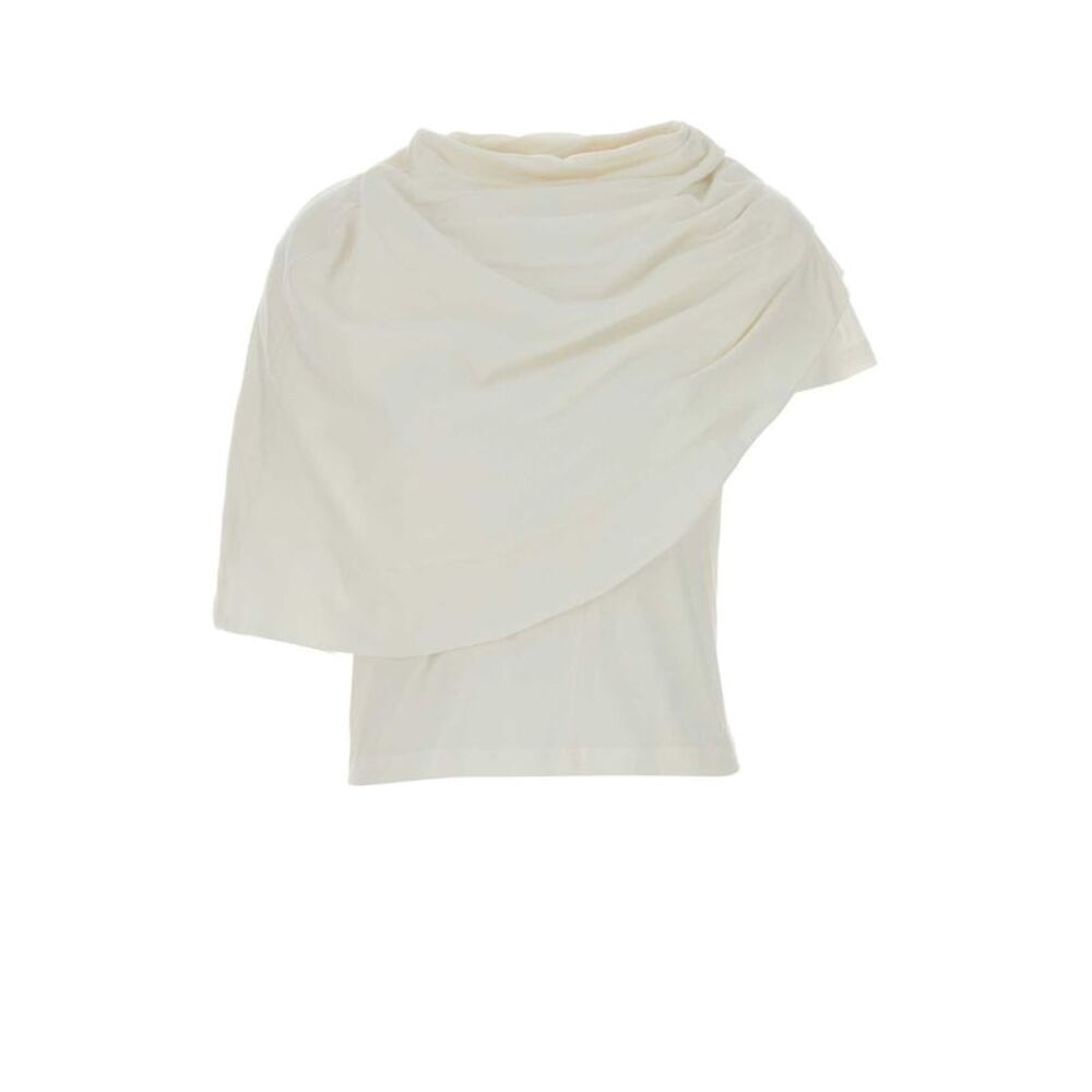 Magda Butrym Women White Cotton Blend T-Shirt